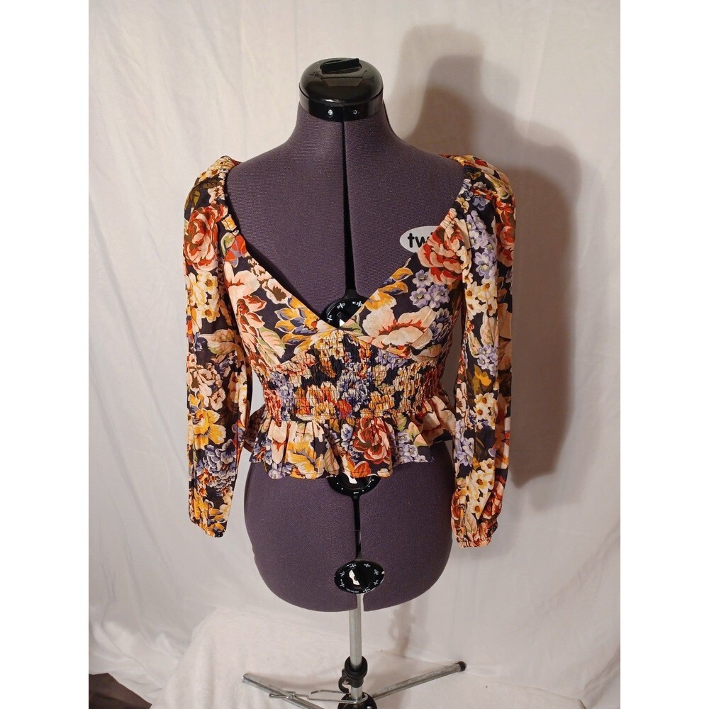 OLIVACEOUS tap blouse